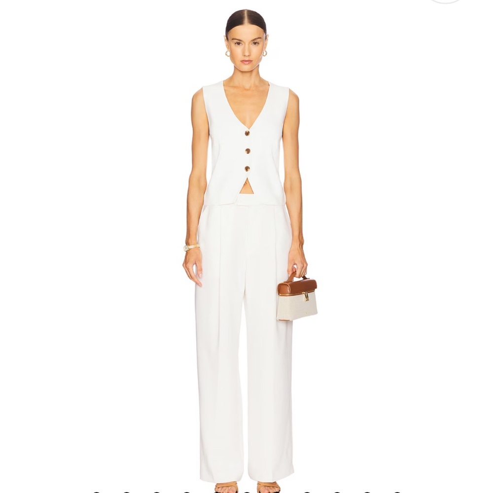 NWT L'Academie Donellen Knit Vest in Ivory